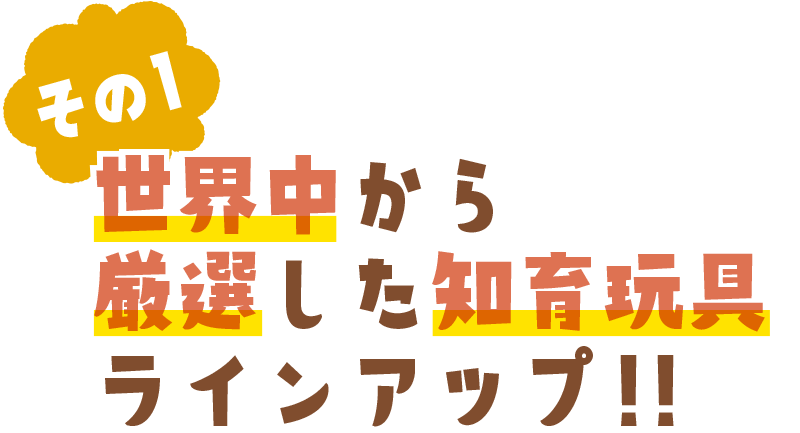 世界中から厳選した知育玩具ラインアップ!!