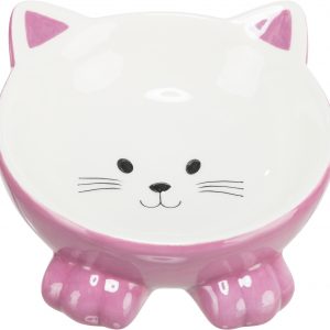24807 猫用陶器高台ボウル M